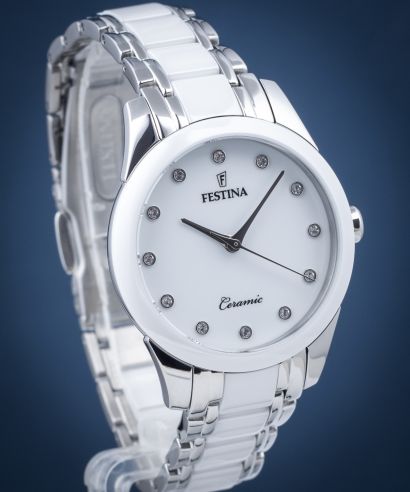 Ceas Dama, Festina, Ceramic cu Cristale Swarovski F20499/1